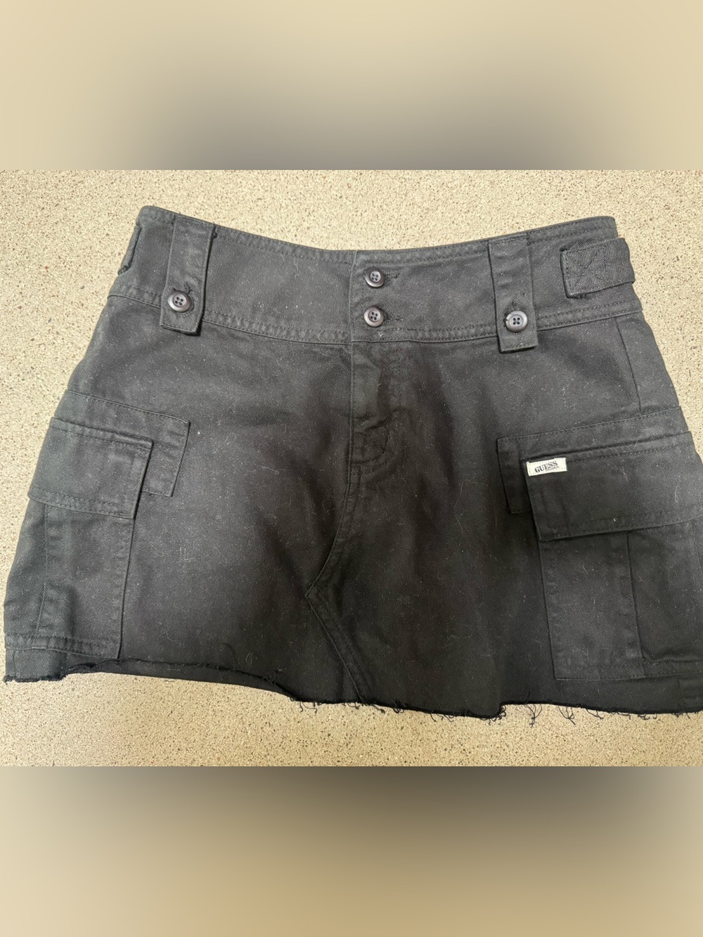 GUESS Original Black Cargo Mini Skirt